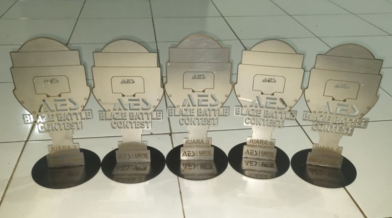 Trophy Custom Keren Berbahan Stainless Khusus Untuk Custom Lighting By AES