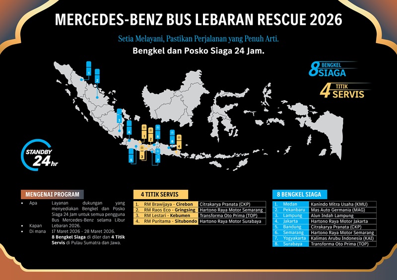 Mercedes Benz Bus Lebaran Rescue 2026