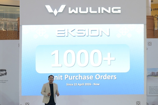 Foto Wuling 03 Wuling Eksion telah membukukan lebih dari 1.000 pemesanan sejak diperkenalkan secara nasional
