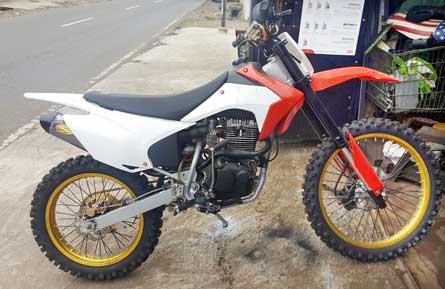 Berikut hasilnya dengan rangka custom SND model Honda CRF230