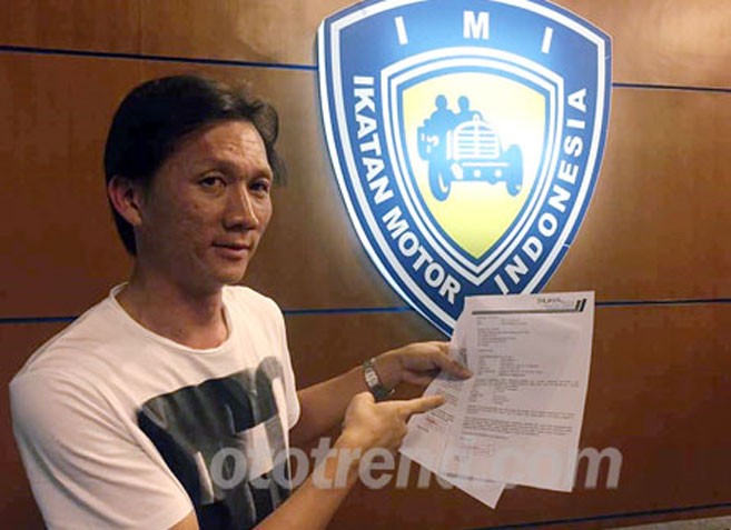 RUDI TRIJAYA. Ajukan surat banding  ke PP IMI atas kasus ketidakadilan yang menimpa ridernya