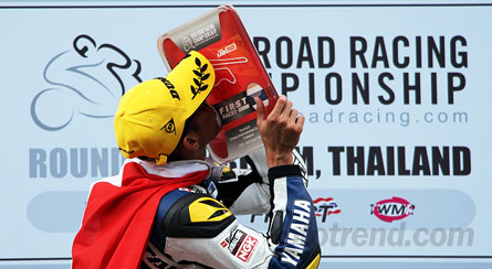 WAHYU AJI. Podium juara race 2  Underbone 150 ARRC 2017 Thailand WAHYU AJI. Podium juara race 2  Underbone 150 ARRC 2017 Thailand