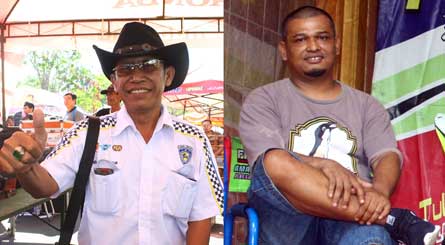 Bambang Kapten dan H. Tulus owner tim Puji Rahayu Lamongan