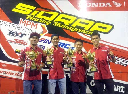 KUARTET RIDER HONDA TRIJAYA. M  Erfin, Anggi Permana, Mario SA dan Awhin Sanjaya